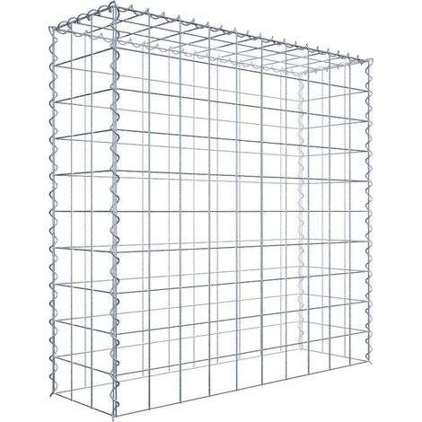 Gabiondeco - Gabion - Element de prolongation en hauteur 100 cm x 100 cm x 30 cm (L x H x P). maille 10 x 10 cm. Spirale. Attention : il manque une grille - Made in G... (1/5)