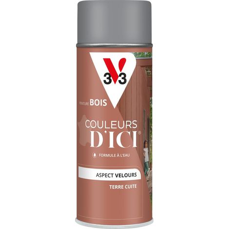 Peinture bois extérieur Couleurs d'Ici® V33 Terre cuite Velours 400 ml (1/5)