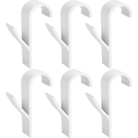 Handtuchhaken, Handtuchhalter, Haken, Heizkörperhaken für Bad und Küche, WC (6er-Set) (weiß) (1/5)