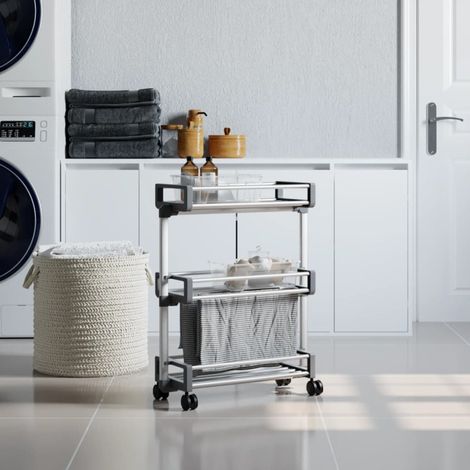 Carrello Portaoggetti 59x20x75 cm in Alluminio vidaXL (1/5)