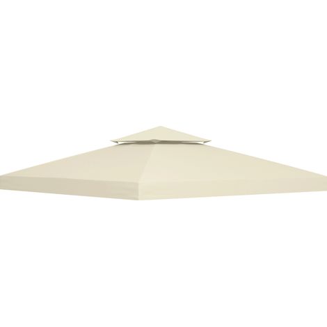 Telo di ricambio per gazebo metallico 3x3 m in poliestere crema bianco (1/5)
