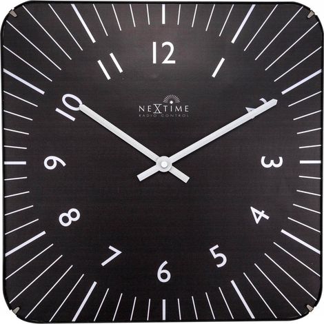 NeXtime Alex RC - Wanduhr de (Metall und Kunststoff, 0 cm), Farbe Schwarz
