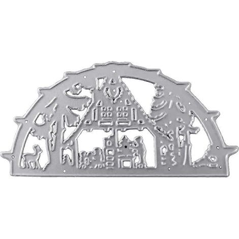 Weihnachtshaus-Stanzschablone aus Metall zum Selbermachen von Scrapbooking-Alben, Papierkarten und Prägearbeiten