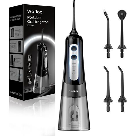 Hydropulseur Dentaire Sans Fil pour la Maison et le Voyage, Portable  6 embouts, réservoir de 300 ml, 5 modes et étanchéité IPX7 pour un nettoyage quotidien complet et confortable des dents (1/5)