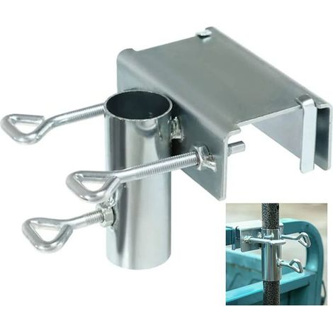 Support de parasol, fixation pour balustrade de balcon, pince pour parasol de balcon, support de parasol pour terrasse, jardin, balcon, balustrade (1/2)