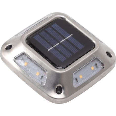 Lampe solaire de sol étanche avec 8 LED, lumière blanche chaude, idéale pour le jardin, la cour et l'allée. (1/5)