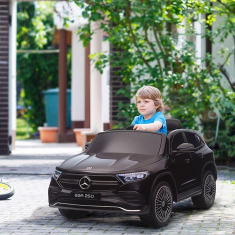 Macchina Elettrica per Bambini 3-8 Anni con Licenza Mercedes Benz EQA 12V, 3-8 km/h Auto Elettrica per Bambini con 2 Motori, Sospensioni, Telecomando, Porta USB, MP3 Musica Fari Clacson, Nero (1/5)