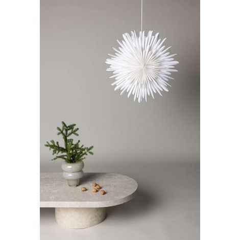 Sälen étoile de Noël avec lumière papier Ø60 cm suspension blanc. (1/4)