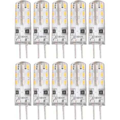 QORVA-10 pièces G4 ampoule LED Bi broche Base Silicone blanc chaud 3000K 1.5W AC220V 110LM paysage ampoules remplacement