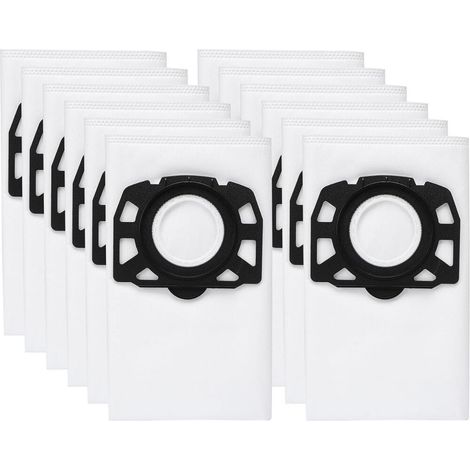 Lot de 10 Sacs de KFI 487 Filtre Sacs d'aspirateur accessoire pour Karcher MV4/WD4/KWD4/KNT4/WD5/MV5/KWD5/WD6/MV6/WD 4.200/WD 5.800/SE 5.100/SE 6.100,2.863-006.0 (1/5)