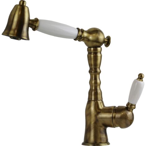Küchenspülmischer mit herausnehmbarer Bronzedusche Gattoni Orta 6013465V0 Bronze (1/5)