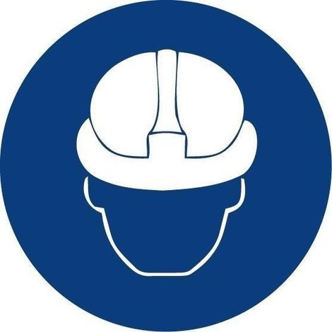 Señal circular Es Obligatorio El Uso de Casco, de diámetro Ø90 mm (pack de 10 uds) SEKURECO (1/2)