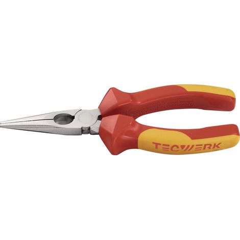 Alicate de punta plana L.160mm Mangos multicomponente TECWERK