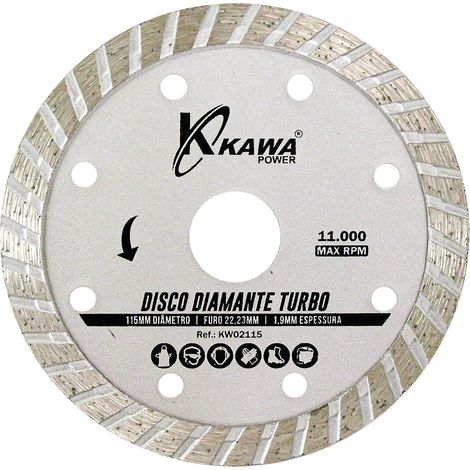 Kawapower Disque de coupe diamant turbo Ø 115 mm (1/2)