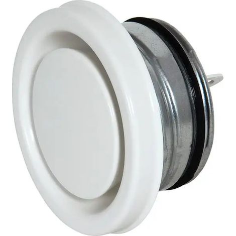 Fränkische Válvula de disco Extracción de aire profi-air DN 125 blanco de chapa de acero con caja de montaje, 78312620