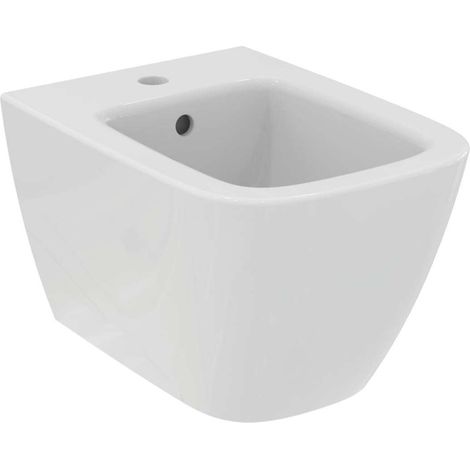 Ideal Standard – Bidet suspendu céramique sanitaire 355x480 mm avec trop-plein et trou pour robinetterie – T459301 (1/5)