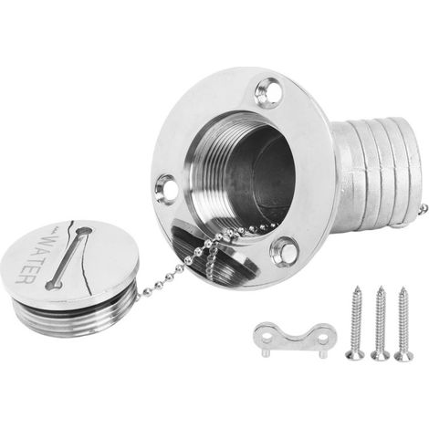 Tappo di riempimento per ponte di imbarcazione con chiusura a chiave, ferramenta in acciaio inox marino per yacht e camper, angolo di 45 gradi, 38 mm (1,5 pollici), impermeabile. (1/5)