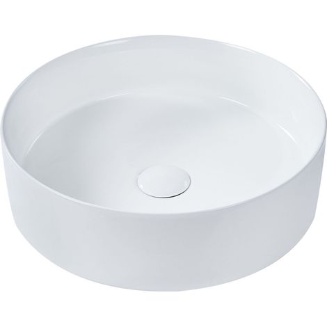 Lavabo da bagno in ceramica ⌀ 40 cm Bianco Tebar