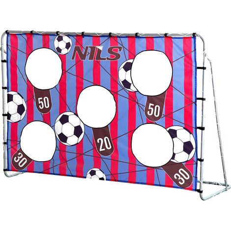 2-in-1-Fußballtor mit Netz und Zielplatte