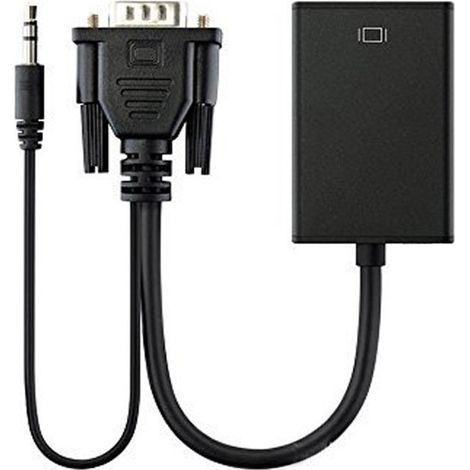 Câble Adaptateur Convertisseur VGA mâle Vers HDMI Femelle Sortie 1080 P HD+Audio TV AV HDTV