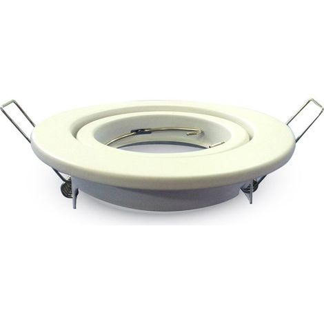 V-TAC Runder LED-Einbaustrahlerhalter GU10 und GU5.3 (MR16) Farbe Weiß Einstellbar