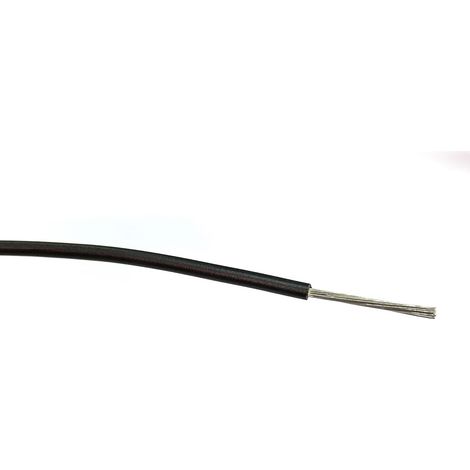 Fil électrique RS PRO BS4808 1 mm² 17, 1,5 kV c.a., PVC Noir, 100m ( Prix pour Bobine de 100 )