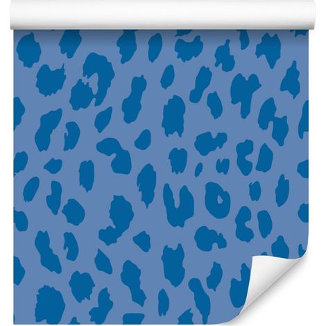 Papel pintado color piel azul y morado, formas suaves, 50x1000 cm (1/5)