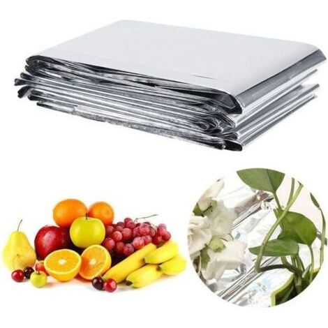 Film réfléchissant argenté pour plantes, tente de culture, accessoires de jardinage pour serre, 210 x 120 cm (1/4)