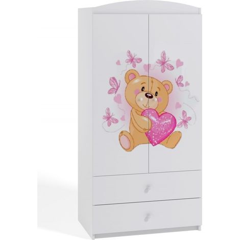 Armoire 2 portes enfant papillons Drimy (1/4)