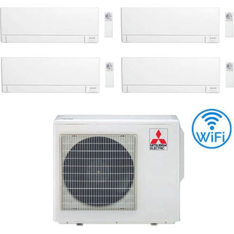 Klimaanlage Mitsubishi MSZ-AY Wifi R32 Split-Inverter-Panels 9000 + 9000 + 9000 + 15000 BTU mit U.E. MXZ-4F72VF Klasse A++/A+