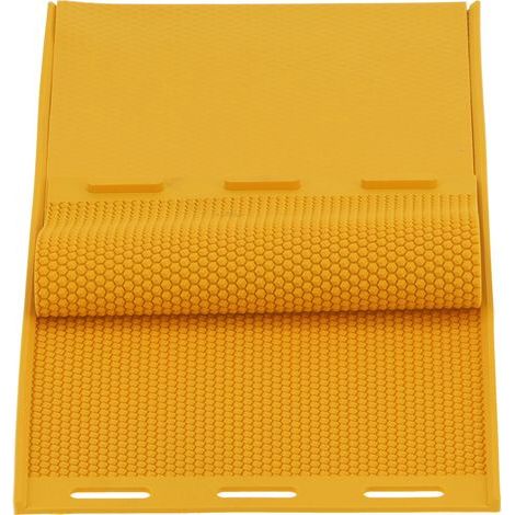 Lot de 2 moules à cire d'abeille de 5.4 mm pour la fabrication de cire gaufrée en caoutchouc (accessoires d'apiculture. jaune).