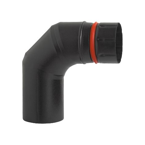 CURVA ECO-PELLET 90 ° SMALTATO NERO- Diam. 100- A.L.A- pezzi 1