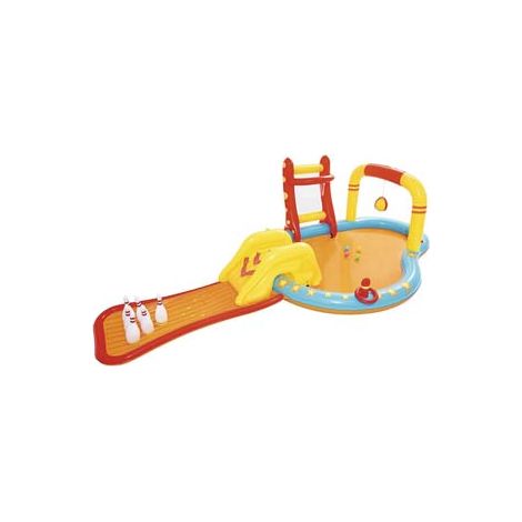 PISCINA CON GIOCHI GONFIABILE LIL' CHAMP PLAY CENTER +2 ANNI  cm.435x213x117  peso Kg.7,350 (art.53068)    BESTWAY