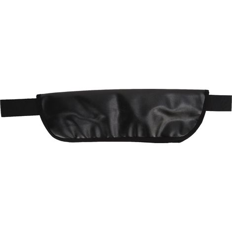 Ceinture de poussée des hanches en cuir PU avec fermeture auto-agrippante, portable, pour l'entraînement des fessiers en salle de sport, noire (1/5)