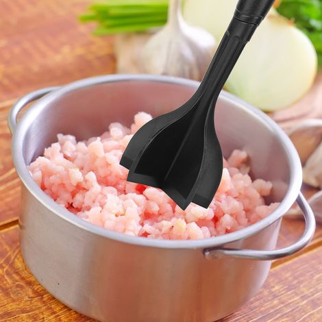 Hochwertiger Fleischwolf aus hitzebeständigem Nylon zum Zerkleinern von Rind-, Puten- und Kartoffelfleisch. Küchenutensilien und -geräte. (1/5)