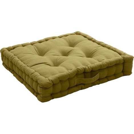 Coussin de Sol Uni "Panama" 50x50cm Bronze