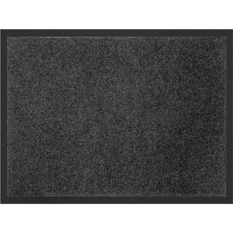 Tapis rectangle 50 x 80 cm anti-poussiere uni telio Gris (1/4)