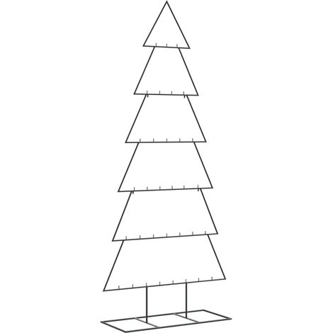 Árbol de Navidad para decoración metal negro 180 cm vidaXL (1/4)