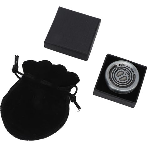 Pièce Haptique Adulte Magnétique en Métal Argenté Antique - Jouet Sensoriel Anti-Stress pour Bureau (1/5)