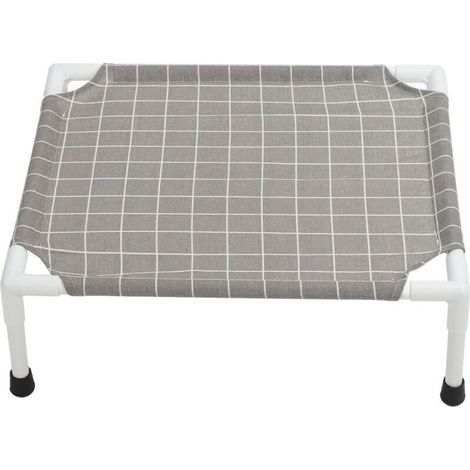 Lit surélevé pour chien, robuste, rafraîchissant, amovible, lavable, Portable, pour toutes les saisons, motif carré (1/5)
