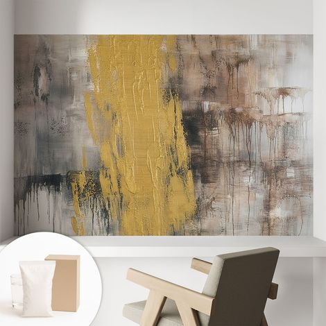 Fototapete - Tapete Vliestapete mit Kleber - Wandtapete Moderne Wandbild Schlafzimmer Wohnzimmer Abstrakte Vision 104x70 cm (1/5)