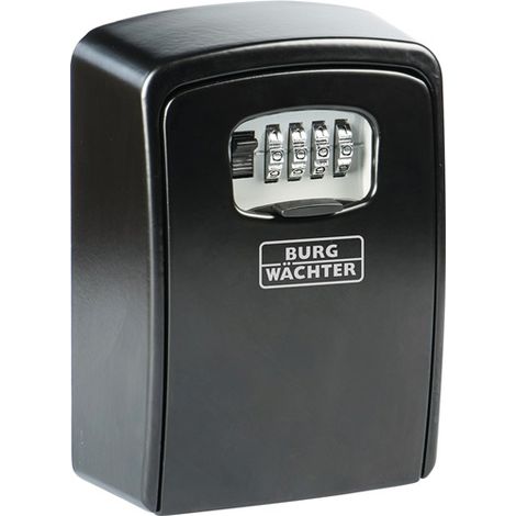 BURG-WÄCHTER Caja fuerte para llaves Key Safe 40 H145xB105xT55mm con tapa protectora, cerradura numérica, cant. ganchos 1 - KEYSAFE 40 SB (1/3)