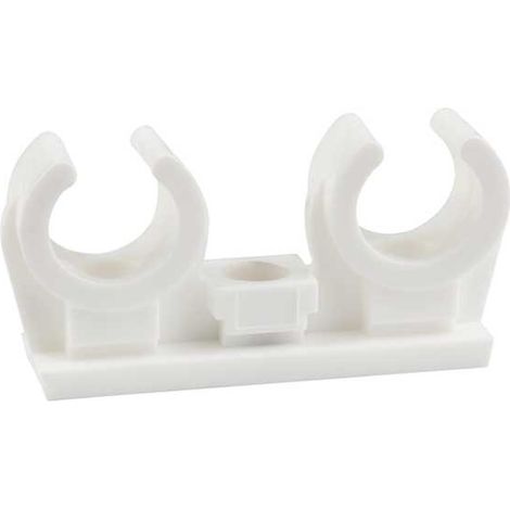 Abrazadera Doble Clip M6 12 a 28 mm plástico  Tamaño: 20-22 mm