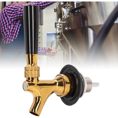 Robinet à bière en acier inoxydable 304 (doré, non réglable) (1/5)