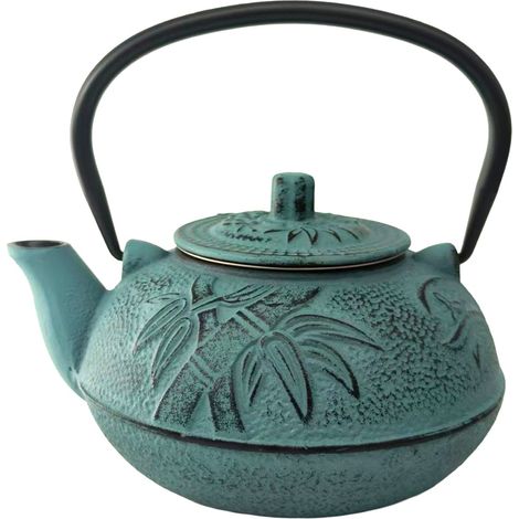 Teiera in ghisa da 0,6 l con design in bambù