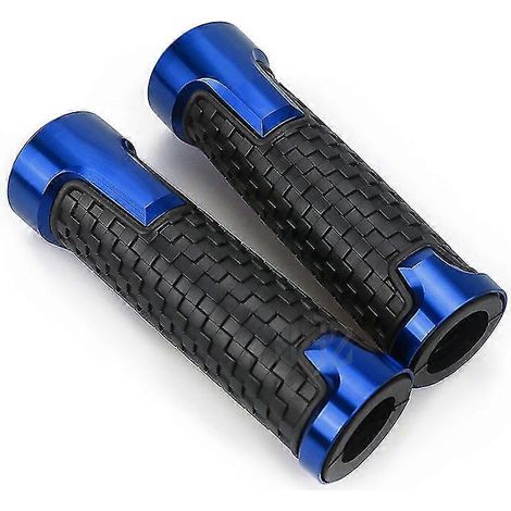 CNC-gefräste Gummigel-Handgriffe für Vespa GTS, GTV 300, 250, 125, 200, Primavera, Sprint, GT, LT, LX, PX, S 150 – Blau