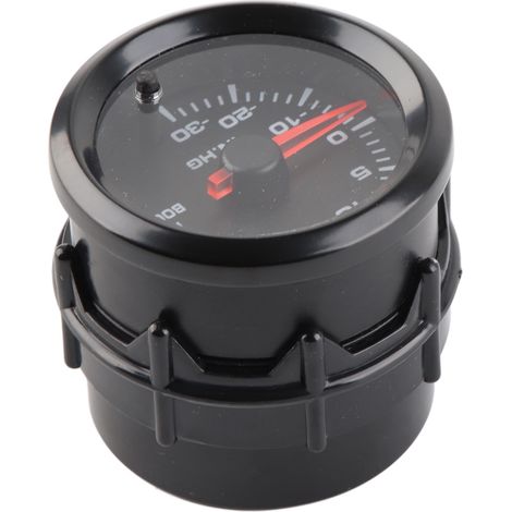 Manomètre de pression turbo 12V 2 pouces, plage de mesure -30 à 30 PSI, éclairage blanc, universel (1/5)
