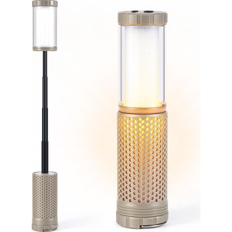 Lampe de camping extérieure, lanterne de camping rechargeable, indice d'étanchéité IP44, lampe de tente rétractable et suspendable. (1/5)