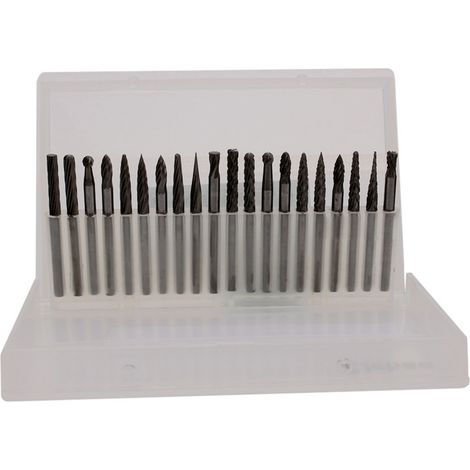 Fraises rotatives en carbure de tungstène 3 mm – Lot de 20 pièces pour Dremel, outils rotatifs, meulage, gravure, usinage fin (1/5)