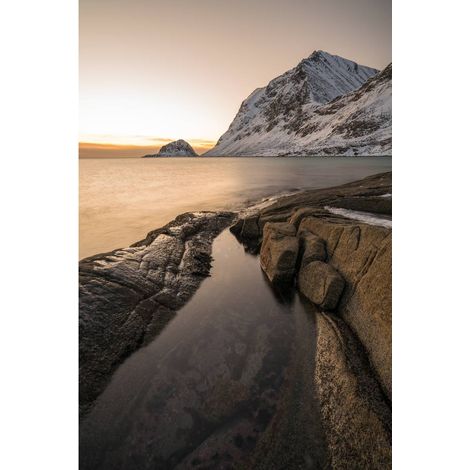 Tableau sur toile la mer sur ciel 30x45 cm - Impression sur Toile Murale Décorative - Image imprimée en HD sur Toile - Toile sur Châssis en Bois FSC - Fabriqué en France (1/5)